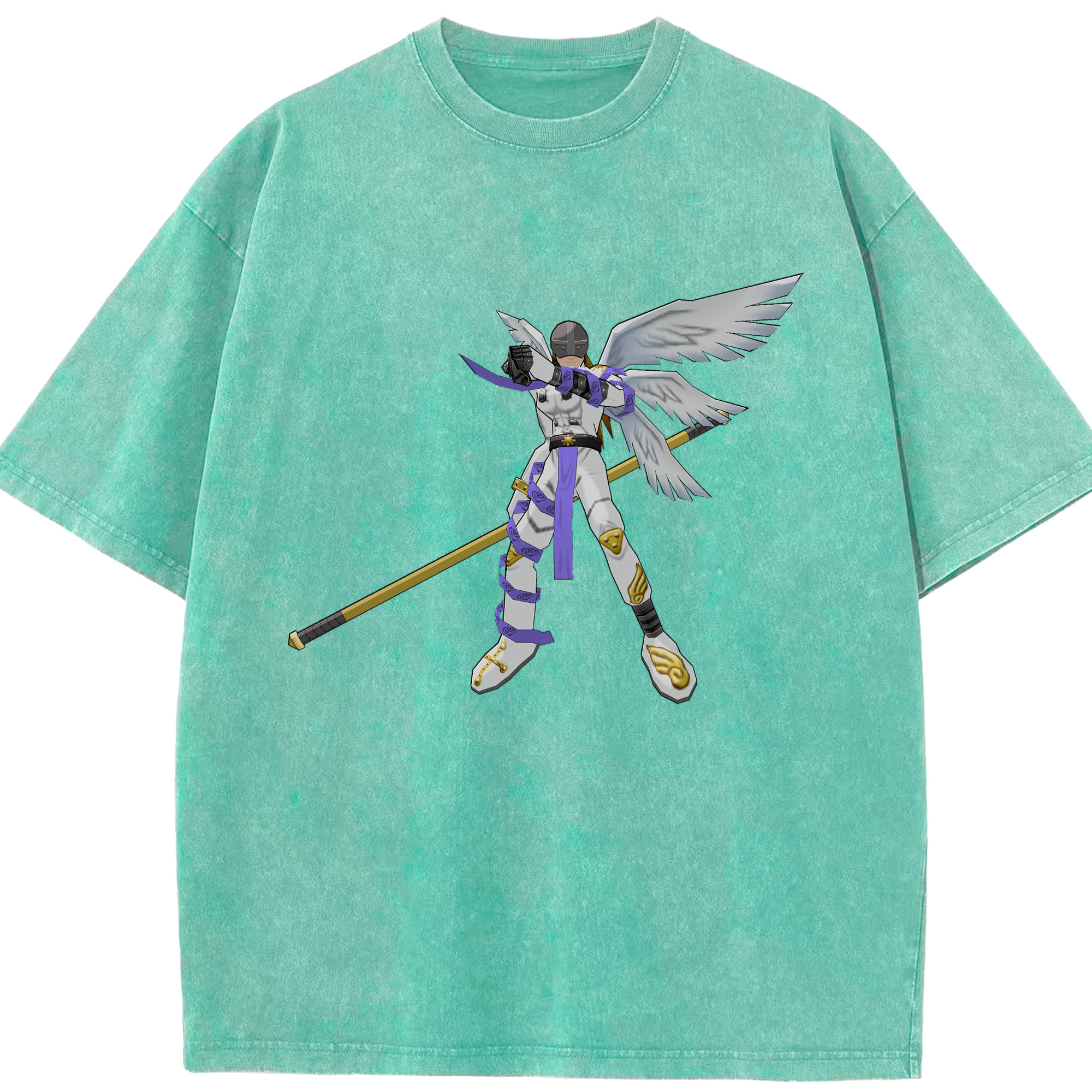 （画像用） Digimon デジタルモンスター/デジモン 綿100% ヴィンテージ風 半袖Tシャツ（フロントプリント）